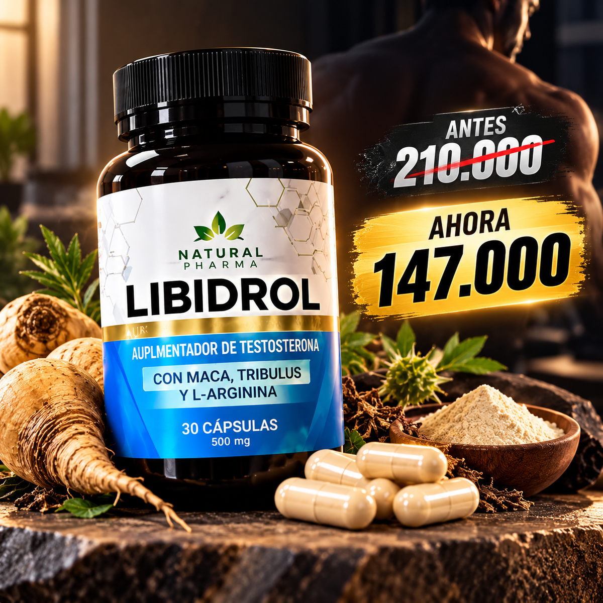 LIBIDROL UNI ERVAS®, Aumenta tu Testosterona