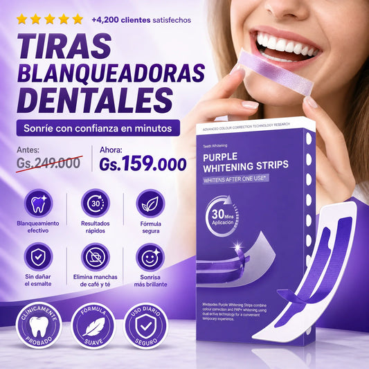TIRAS BLANQUEADORAS PARA DIENTES